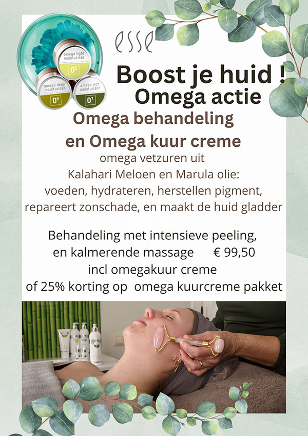 Omega actie boost je huid